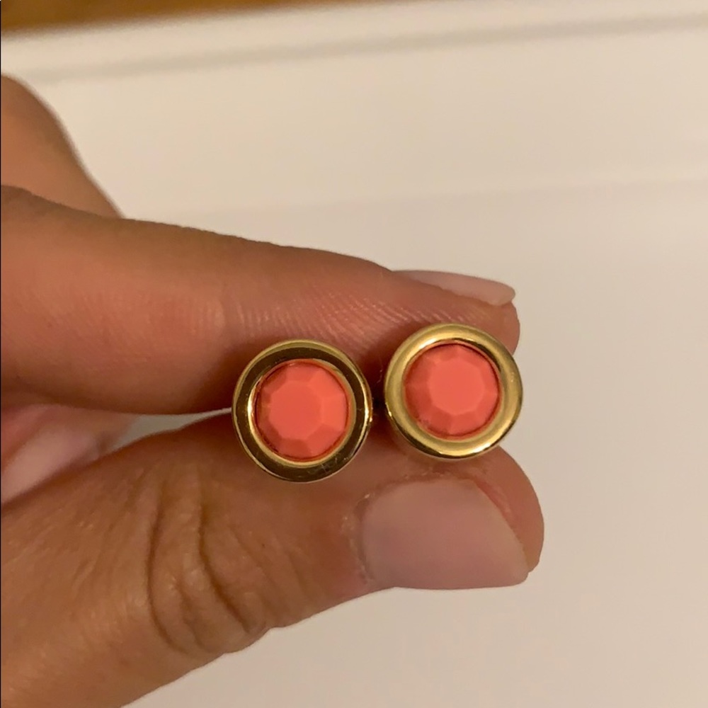 NEVER WORN Marc Jacobs coral stone posts